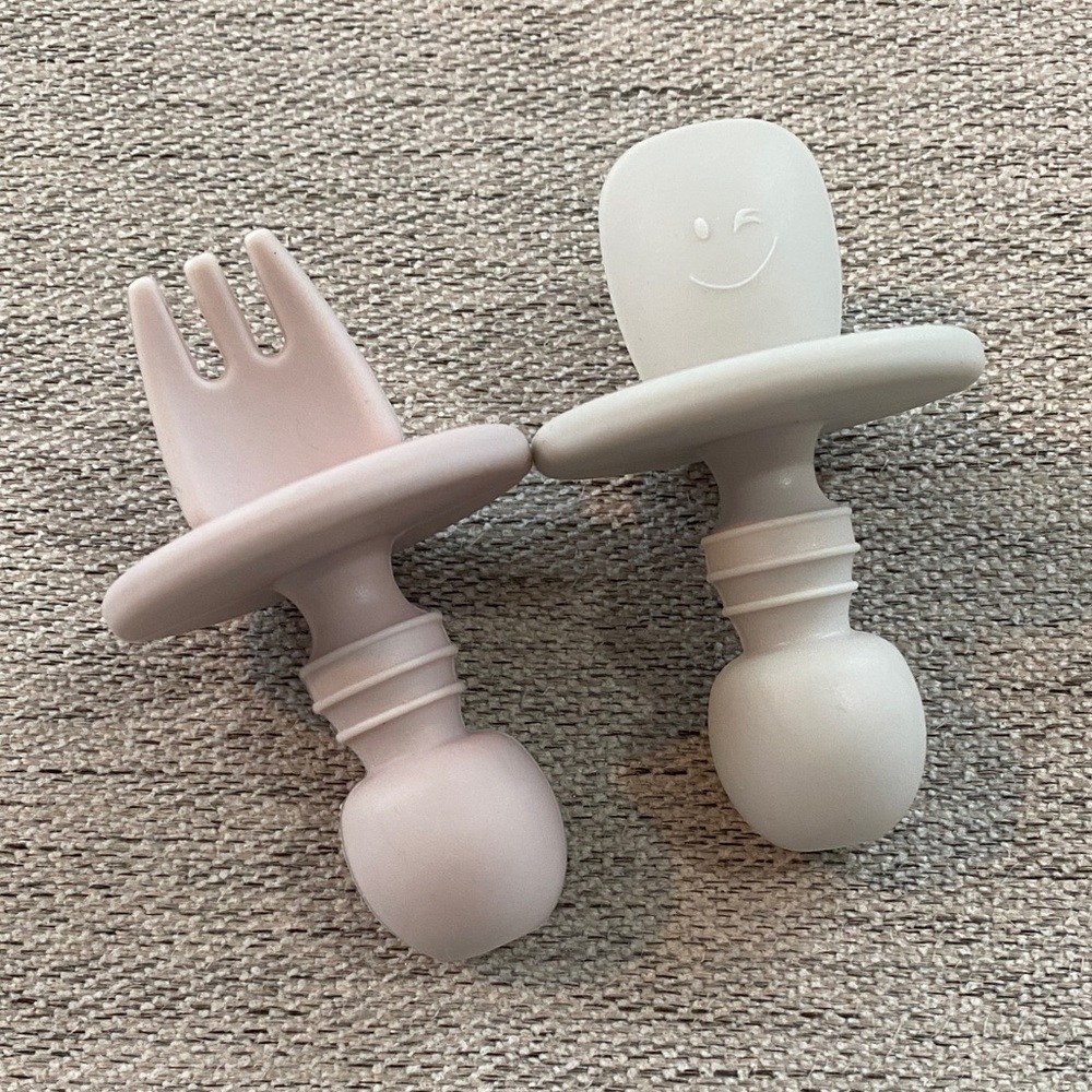 Set of Two Silicone Baby Utensils